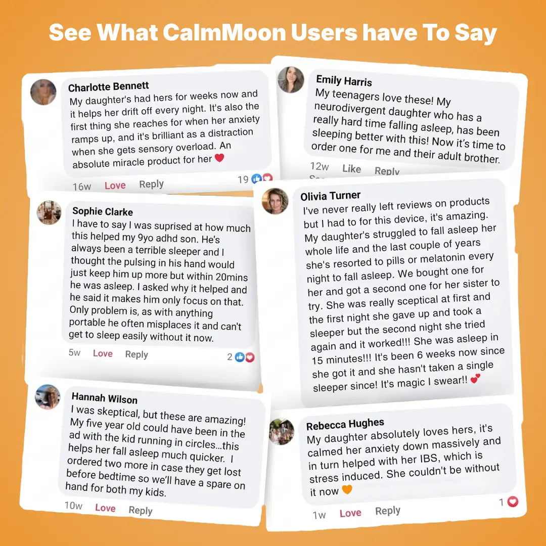CalmMoon™ – your gentle companion for peaceful evenings.